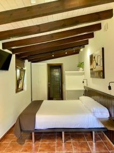 a bedroom with a large bed in a room at Hotel-Apartamentos La Arquera in Llanes