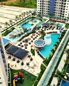 an aerial view of a water park at a resort at Salinas Exclusive Resort in Salinópolis