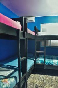 Ein Etagenbett oder Etagenbetten in einem Zimmer der Unterkunft Twin Fin Plaza