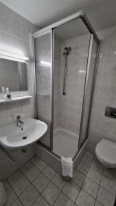 Een badkamer bij Hotel Brander Hof