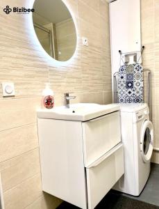 A bathroom at UN BOUCHON POUR 4 Proche gare Centre Ville
