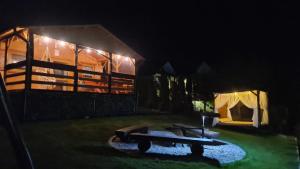 Ogród w obiekcie Siedlisko nr 4A nad jeziorem Skarlińskim, jezioro, mazury, domki letniskowe