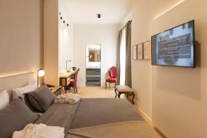 TV a/nebo společenská místnost v ubytování Hotel Can Cirera