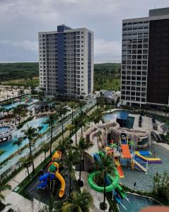 an aerial view of a water park at a resort at SALINAS PREMIUM RESORTS in Salinópolis