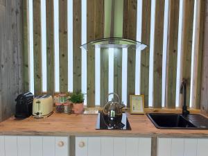 Kuchyň nebo kuchyňský kout v ubytování Killarney Glamping at the Grove, Suites and Lodges