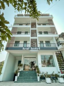 a hotel with a sign that reads rent hotel at Leaf Hotel Phu Quoc in Phú Quốc