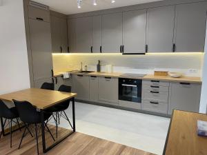 Kuchyňa alebo kuchynka v ubytovaní NEWPORT Industrial Apartment