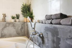 Posezení v ubytování Ferienhaus CLARNI