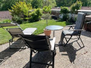 Zahrada ubytování Messe- und Ferienwohnung mit Dachterrasse am Fluss