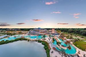 an aerial view of a resort with water parks at Little Explorer*Studio*DisneyLand*ValDeurope*Paris in Montévrain