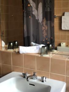 Vonios kambarys apgyvendinimo įstaigoje Grand hôtel de l'Europe