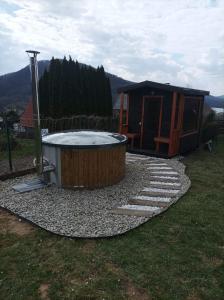 Widok na góry z tego pensjonatu