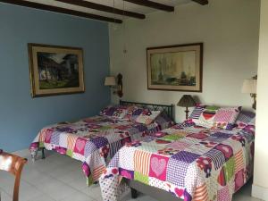 Tempat tidur dalam kamar di Paraiso Finca El Cambulo Wifi alta capacidad