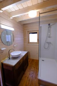 Koupelna v ubytování Gîte Cerf'titude