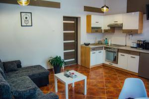 Kuchyň nebo kuchyňský kout v ubytování Rakoczi apartman 2