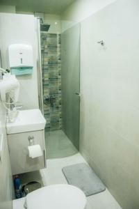 Koupelna v ubytování Rakoczi apartman 2
