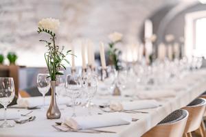 Restaurant o un lloc per menjar a Pulverhütte Gästehaus im egapark