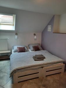 Letto o letti in una camera di Statek u kapličky