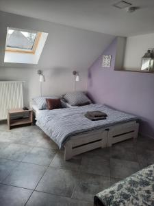 Letto o letti in una camera di Statek u kapličky