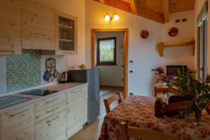 Kuchyňa alebo kuchynka v ubytovaní Agritur Maso Rauter