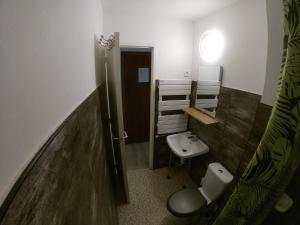 een badkamer met toilet en wastafel bij Studio 4 couchages Port Du Cap d'Agde in Cap d'Agde