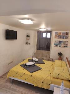 Postel nebo postele na pokoji v ubytování Apartmant Bionda Novi Vinodolski, cozy and nice apartment for 4 people in the city center