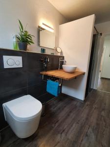 Koupelna v ubytování Ferienwohnung am Schönbach