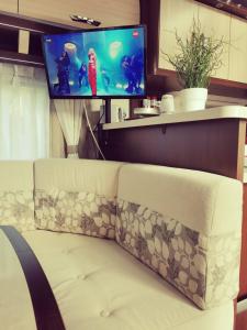 TV a/nebo společenská místnost v ubytování Hausboot Mosel