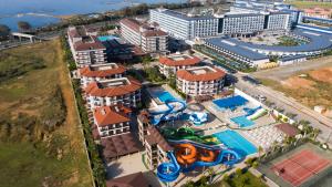 an overhead view of a resort with a water park at Eftalia Aqua Resort in Konaklı