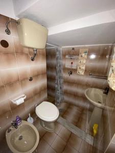 Baño pequeño con aseo y lavamanos en Casa Romeo, en SantʼArcangelo
