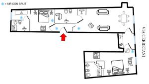 The floor plan of Big apartment a stone's throw from the Duomo