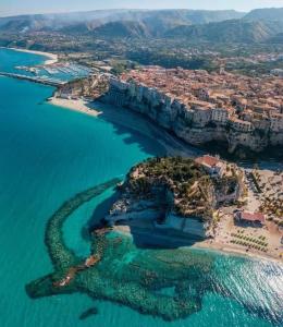 an aerial view of an island in the ocean at Casa Vacanza Mata in Zambrone