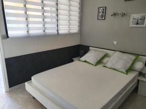 Un pat sau paturi într-o cameră la Villa les palmiers -Stretta di i mandarini