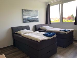 Postel nebo postele na pokoji v ubytování Pension Gästehaus Kautz
