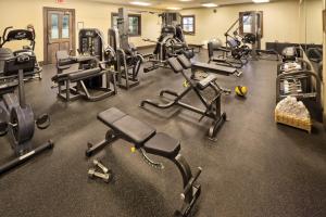 a gym with several treadmills and exercise bikes at Club Wyndham Dye Villas in North Myrtle Beach