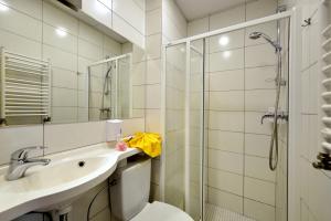 Koupelna v ubytování Mineral SPA Draugystė