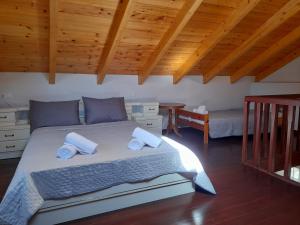 Posteľ alebo postele v izbe v ubytovaní Cozy house in village