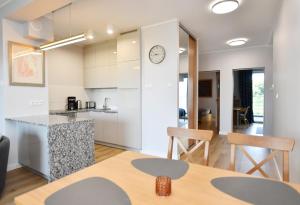 Kuchnia lub aneks kuchenny w obiekcie Apartamenty NAVIGATOR-Rezydencja Portowa 14
