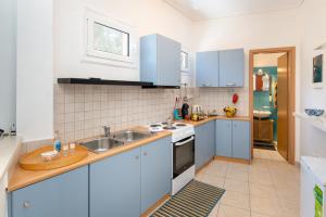 Kuchyňa alebo kuchynka v ubytovaní Margarita Apartments Paxos - Studio Kam