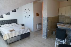 Kuchyň nebo kuchyňský kout v ubytování Studio Apartman Dunja