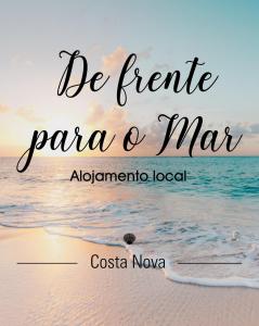 a picture of a beach with the words be female papa and man at De frente para o Mar in Costa Nova