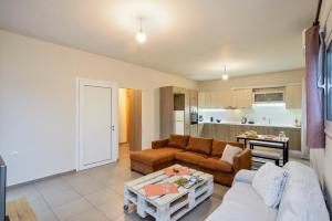 Kuchyň nebo kuchyňský kout v ubytování Souda apartment