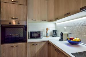 Kuchyň nebo kuchyňský kout v ubytování Souda apartment