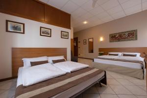 a bedroom with two beds in a room at La Mimosa Lazise in Lazise