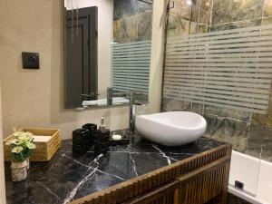 Ванная комната в Moderne, lumineux & spacieux avec balcon -Central -Wifi-Smart TV-Clim