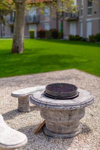 Vonkajšia záhrada v ubytovaní FreshGarden 102 Siófok