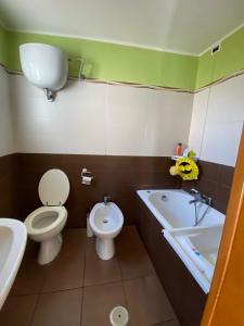 Il tesoro di alarico في كوزنسا: حمام مع مرحاض وحوض استحمام ومغسلة