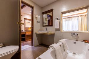 Et badeværelse på Hotel Manang