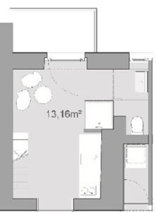 Plán poschodí v ubytovaní LK43-lodging city-apartments, kontaktlos mit Self Check-In