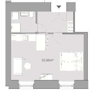 Plán poschodí v ubytovaní LK43-lodging city-apartments, kontaktlos mit Self Check-In